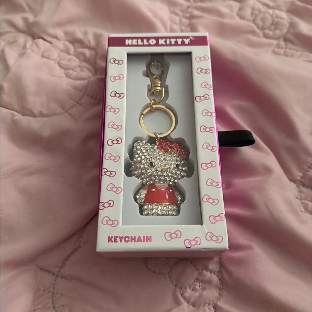 Hello kitty bling rhinestone keychain